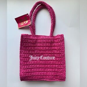 Juicy Couture Hot Pink Woven Tote Bag NWT Y2K